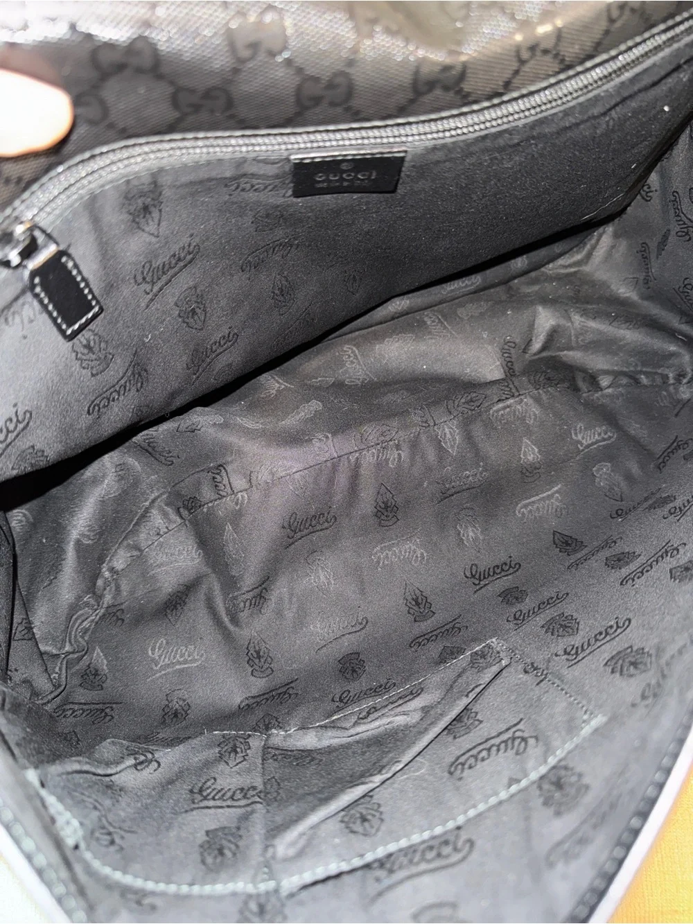 Gucci Black GG Messenger Shoulder Bag
